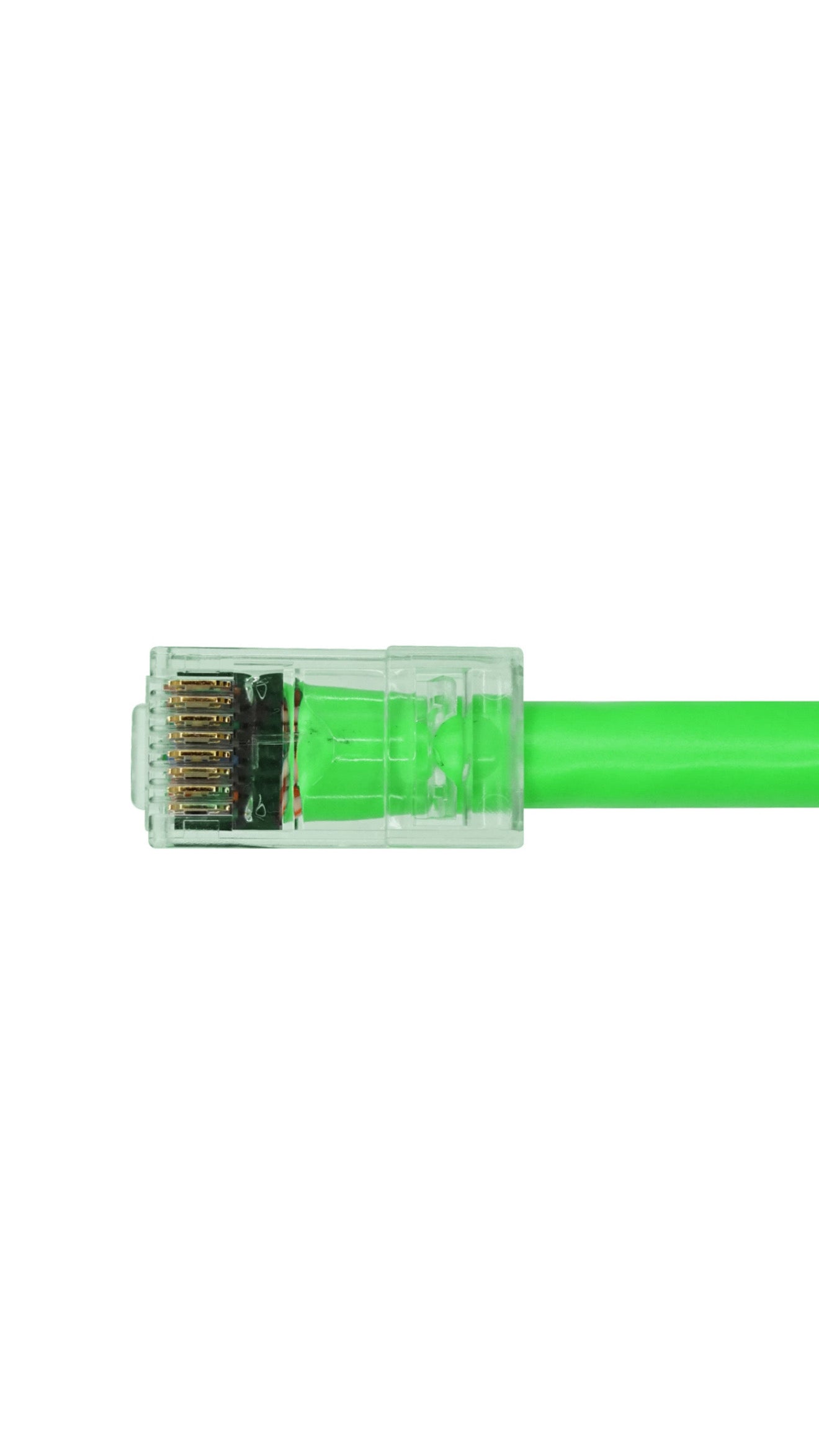 SIMPLY45 CAT6 UTP PASS THROUGH RJ45 MODULAR PLUGS, GREEN TINT: 100 PIECE JAR