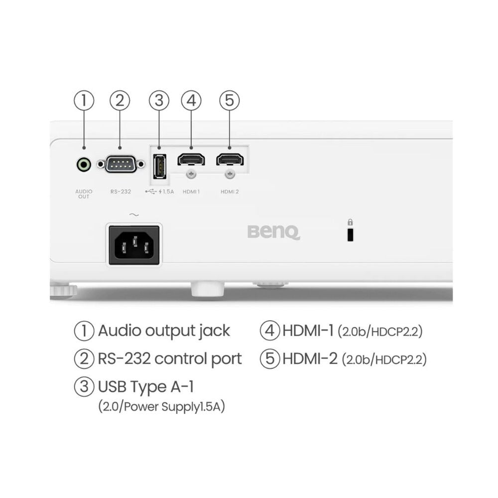 BenQ TK710STi 3200ANSI Lumen 4K Gaming or Home Cinema Short Throw Laser Projector, White 3