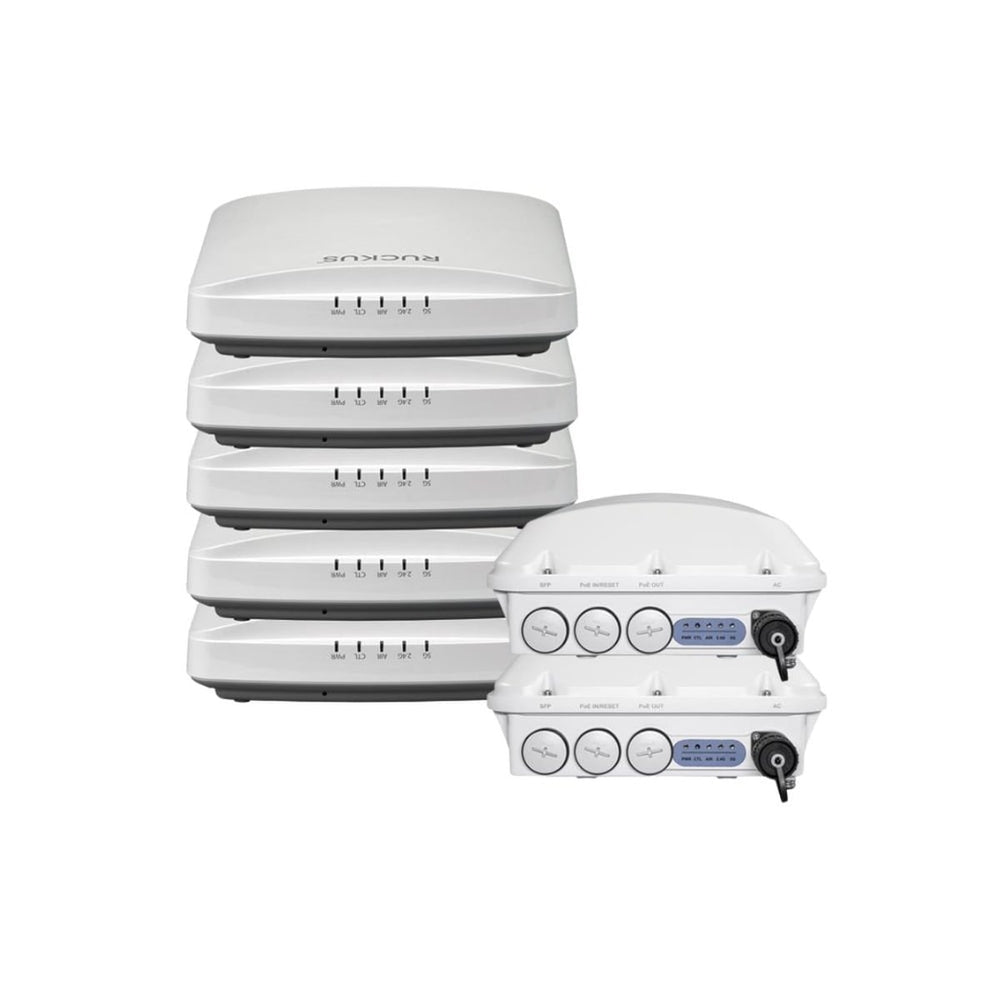Ruckus T750-U Outdoor Wireless Dual Band WiFi 6 Access Point and R650-U Wi-Fi 6 Indoor Access Point: SET