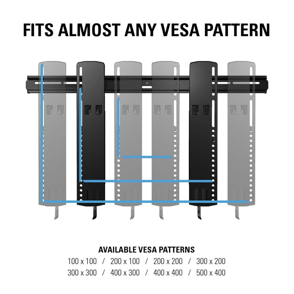 Sanus Black Series Ultra Slim Low Profile TV Mount for 40" to 85" Screens, Black 5