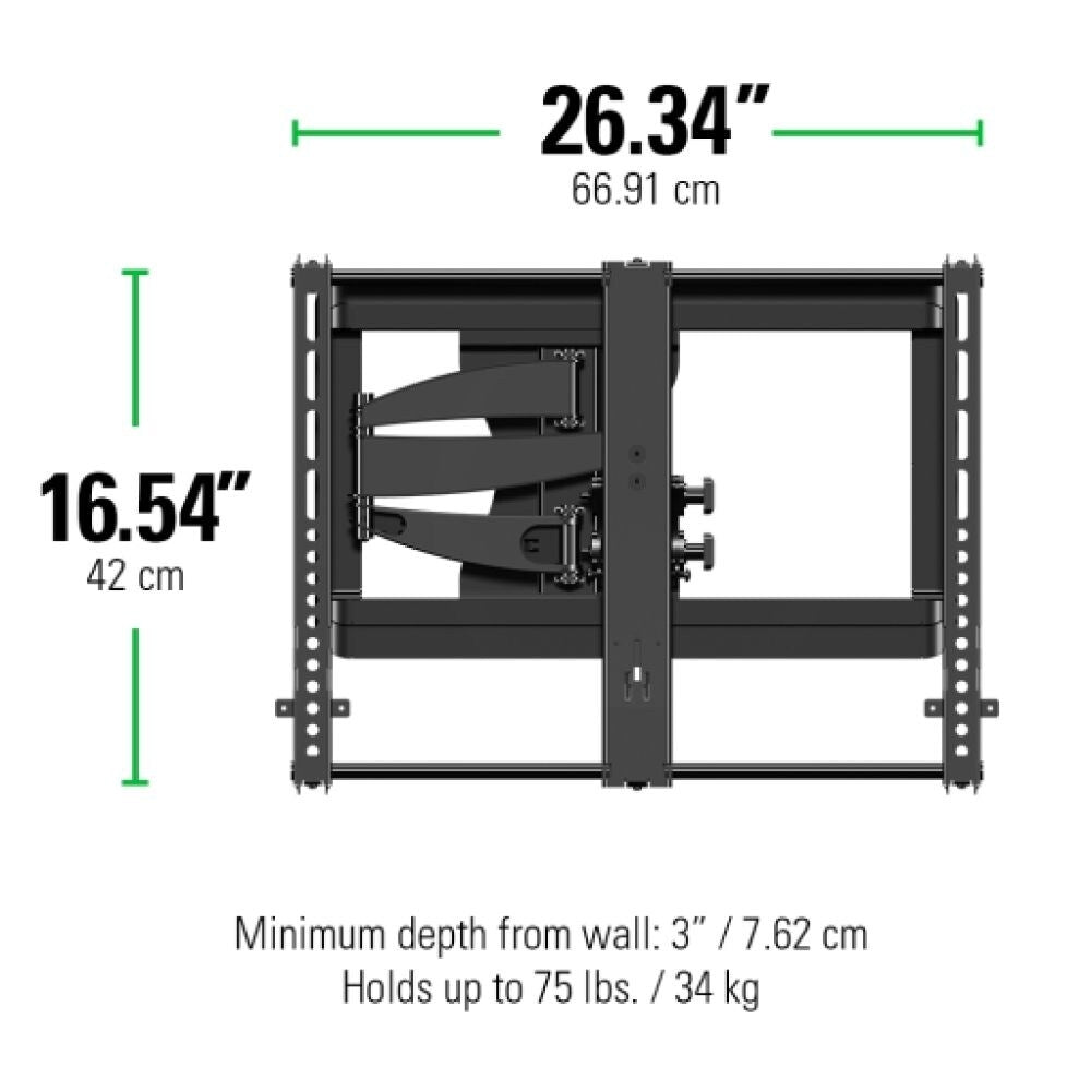 Sanus VMF620 Full Motion+ TV Mount For 37" to 55" Flat Panel TVs. Black 2