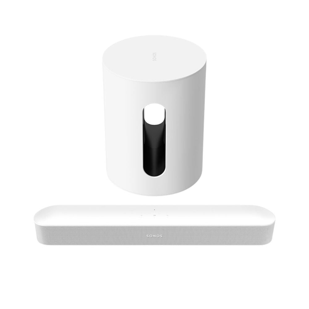 Sonos Beam and Sub Mini Entertainment Set, Black or White: SET 2