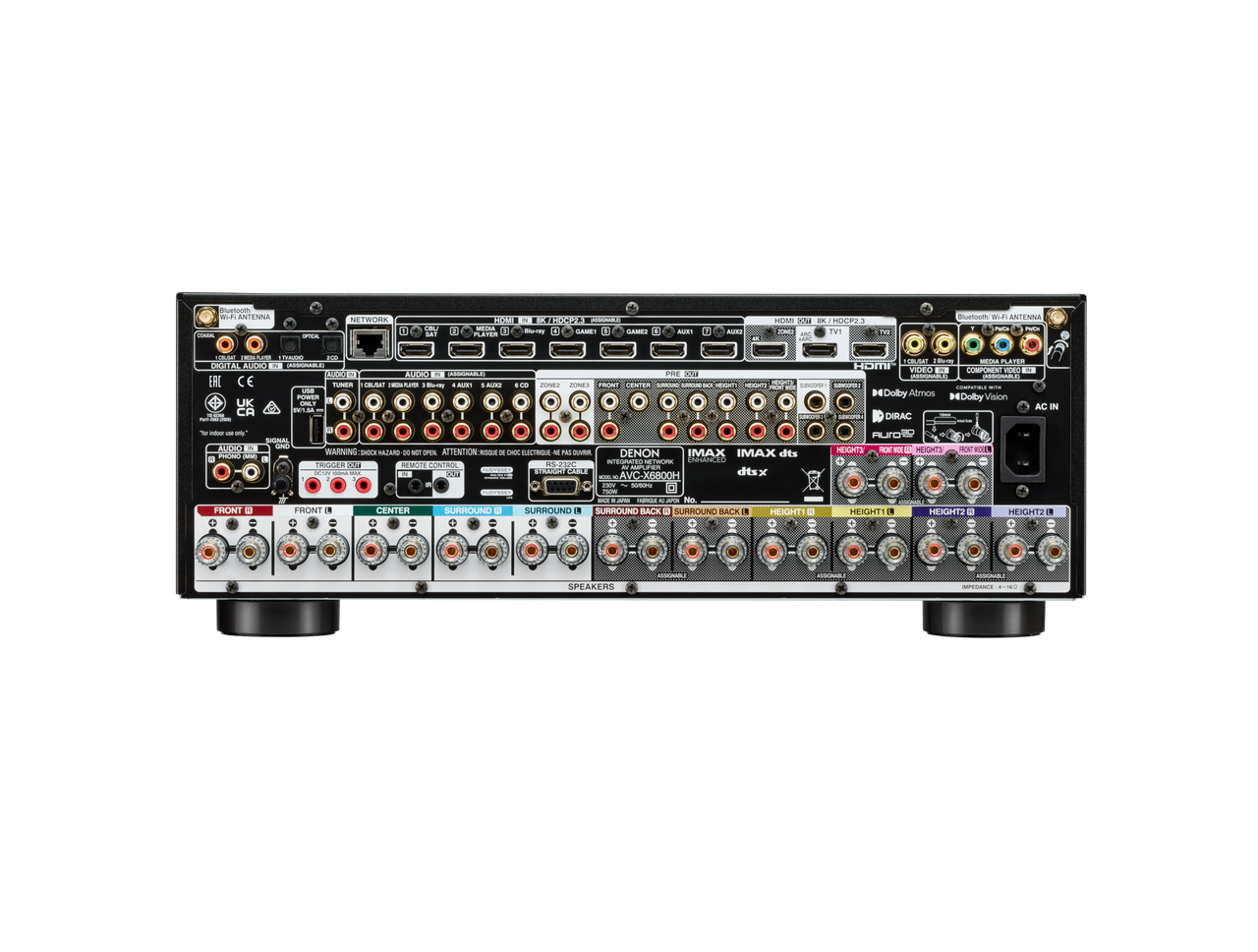 Denon AVCX6800H 11.4ch AV Receiver Black AVRs & Processors Denon