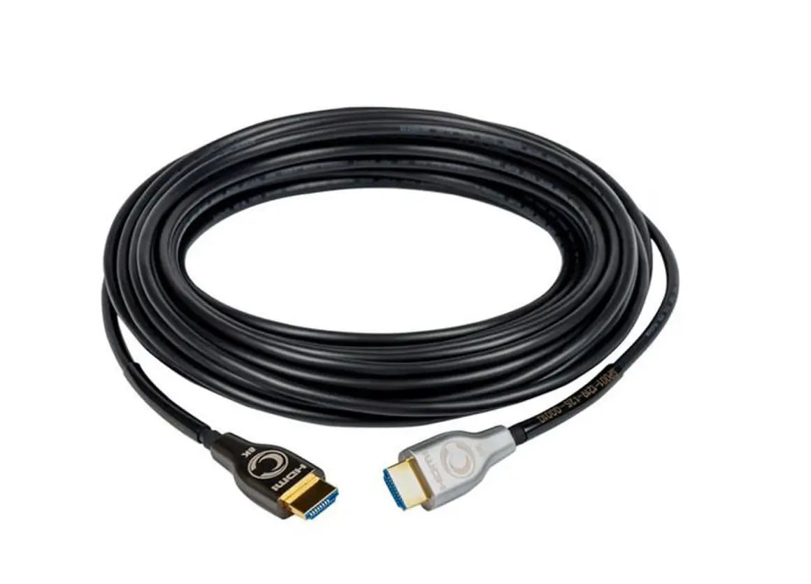 Cleerline 8K HDMI Active Optical Cables, Black Jacket: 5m to 60m