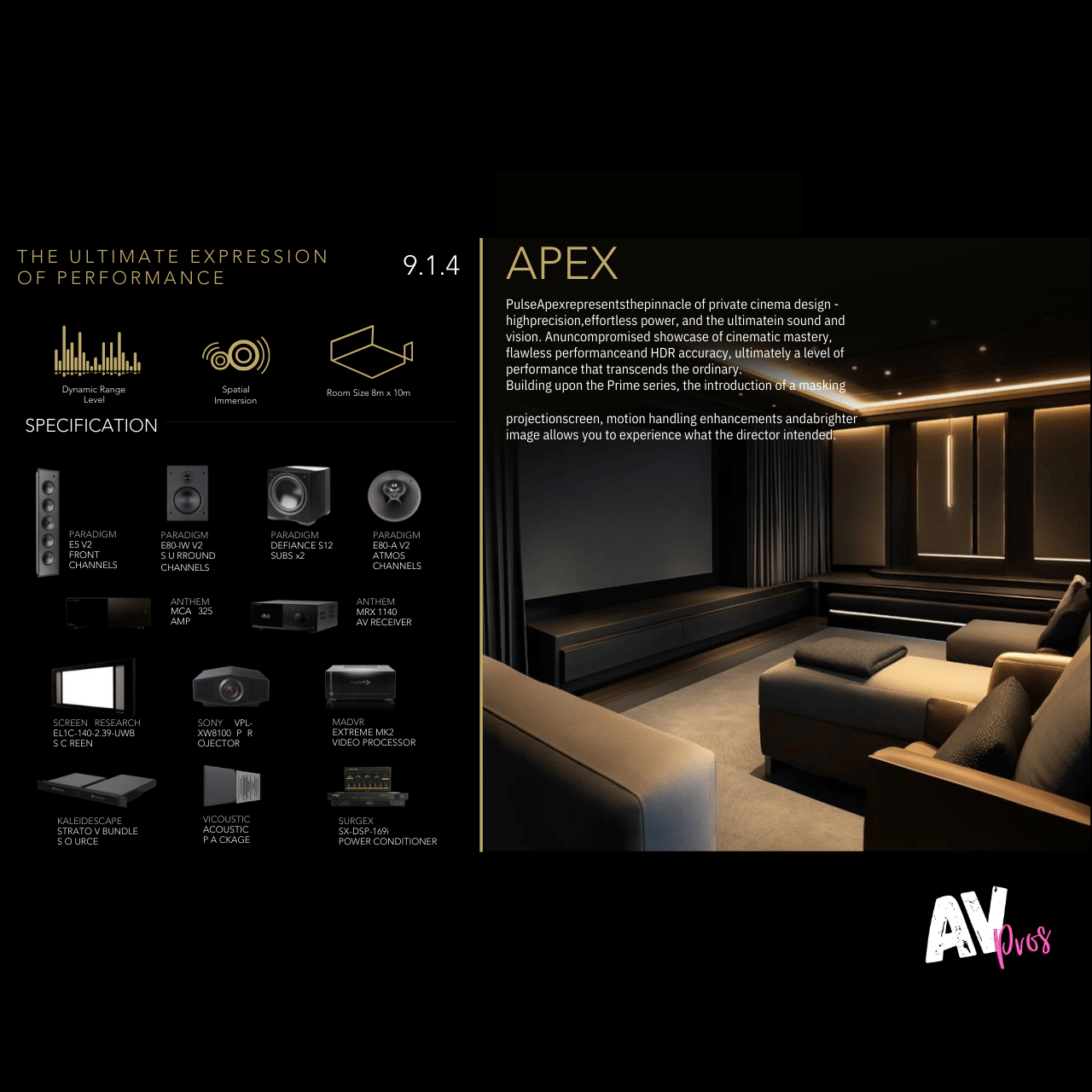 AV Pros APEX 9.1.4 Home Cinema Package