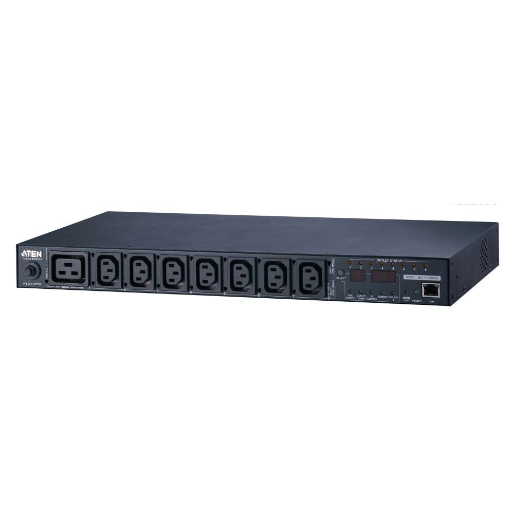 Aten 8 Way 16A Intelligent Metered Eco Power Distribution Unit, 1U 