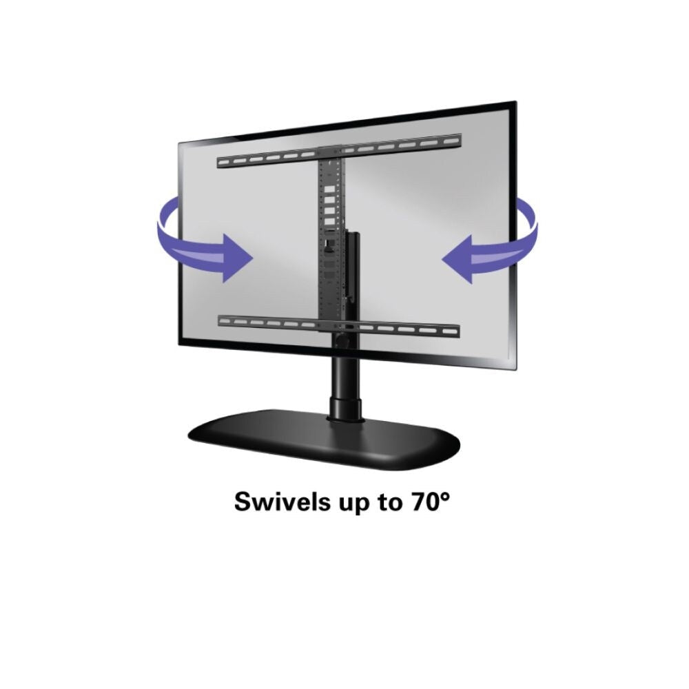 Sanus FTVS1-B2 VuePoint Swivel TV Stand Fits 32" to 65" TVs, Matte Black  2