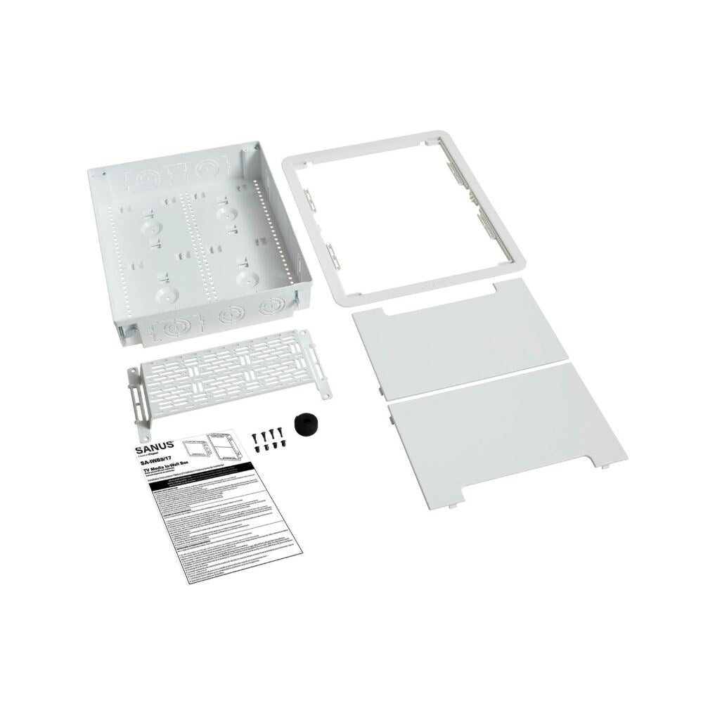 Sanus IWB17 17" TV Media In Wall Box, White  2