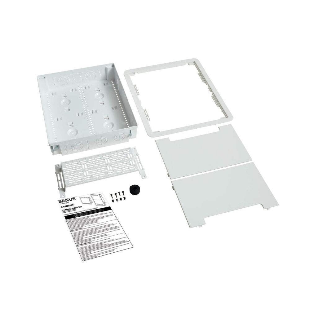 Sanus IWB9 9" TV Media In Wall Box, White  3